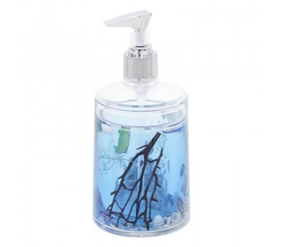 Дозатор нстольный для жидкого мыла Аквалиния «Морская рыбка», цвет голубой