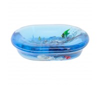 Мыльница настольная «Морская Рыбка» пластик цвет голубой