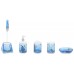 Стакан для зубных щёток Аквалиния «Морская рыбка» пластик цвет голубой