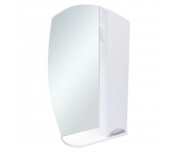 Шкаф зеркальный «Глория» 55 см цвет белый