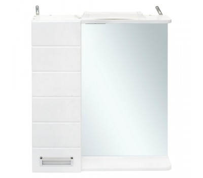Шкаф зеркальный «Венто» 50 см цвет белый