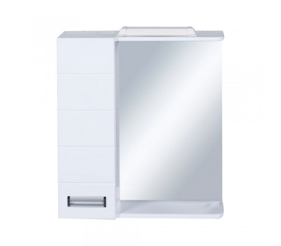 Шкаф зеркальный «Венто» 60 см цвет белый