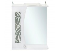 Шкаф зеркальный «Мальта» 55 см цвет белый