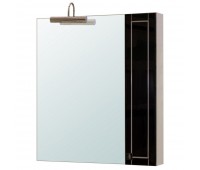 Шкаф зеркальный «Мерлин» 80 см цвет чёрный