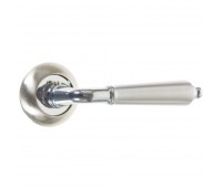Ручка дверная на розетке LIBRETTO ML/HD SN/CP-3, цвет матовый никель/хром