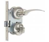 Комплект для межкомнатной двери Фабрика Замков 10L 170 BK, с фиксатором, цвет матовое серебро