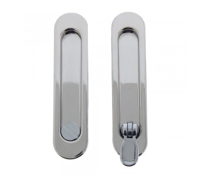 Ручка для раздвижных дверей с механизмом SH011-BK СP-8, цвет хром