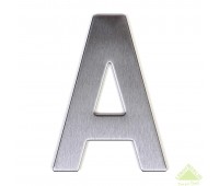 Цифра «А» самоклеящаяся 95х62 мм нержавеющая сталь цвет серебро