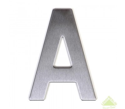 Цифра «А» самоклеящаяся 95х62 мм нержавеющая сталь цвет серебро