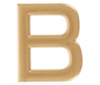 Буква «В» Larvij самоклеящаяся 40x32 мм пластик цвет матовое золото