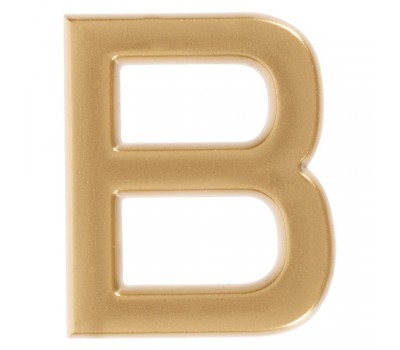 Буква «В» Larvij самоклеящаяся 40x32 мм пластик цвет матовое золото