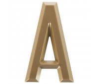 Буква «А» Larvij самоклеящаяся 60x37 мм пластик цвет матовое золото