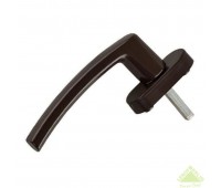 Ручка оконная для ПВХ окон 125 мм пластик/сталь цвет коричневый