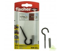 Дюбель для полнотелых материалов Fischer SX крюк-полукольцо 6x30 мм нейлон цвет коричневый 2 шт.
