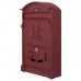 Ящик почтовый Standers MB-002-R, алюминий/сталь, цвет бордовый