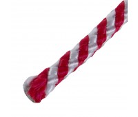 Шнур спирального плетения Standers 6 мм, 10 м, полипропилен, цвет белый/красный