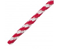 Шнур спирального плетения Standers 6 мм, 20 м, полипропилен, цвет белый/красный