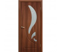 Полотно дверное остеклённое Лилия 70x200 см, ПВХ, цвет итальянский орех