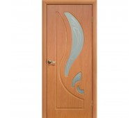 Полотно дверное остеклённое Лилия 70x200 см, ПВХ, цвет миланский орех
