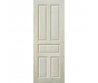 Полотно дверное глухое Кантри 60x200 см, массив хвои, цвет натуральный