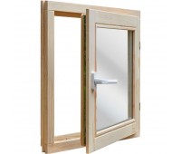 Окно деревянное 58x58 см, однокамерный стеклопакет