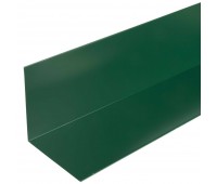 Планка для внутренних углов с полиэстеровым покрытием 2 м цвет зелёный